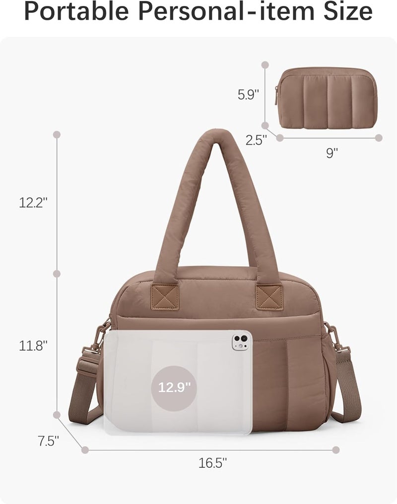oscaurt Gym Bag for Women Lightweight Duffle Bag for Travel with Toiletry Pouch Water Resistant Carry On Weekender Overnight Duffel - Image 3